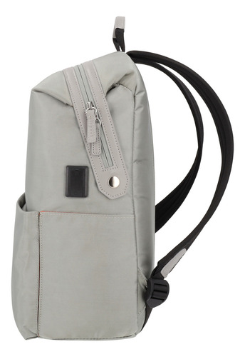 Airpack Portalaptop Mochila Ejecutiva Urban Chic Color Gris Diseño De La Tela Lisa