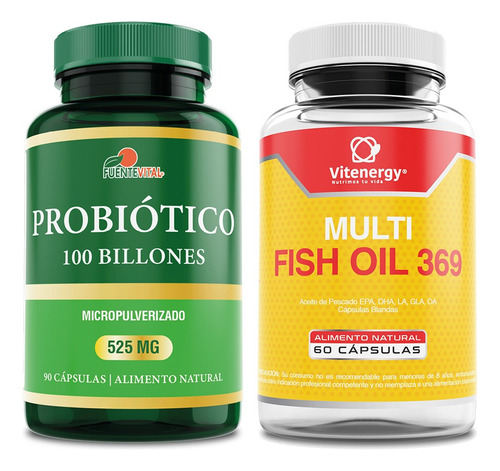 Probiotico 100 Billones + Multi Omega 369- Pack