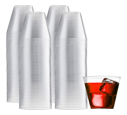 Munfix 100 Vasos De Plástico Transparente De 9 Oz, Vasos Des