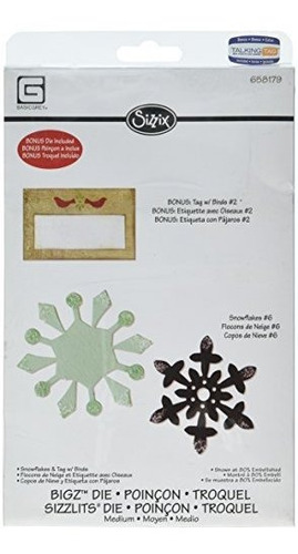 Sizzix Bigz Con Bonus Sizzlits Die - Snowflakes