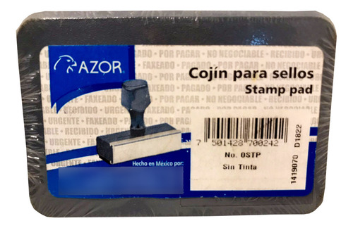 Cojín Para Sellos, Azor, 7x11cm, 1 Pza.