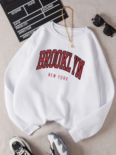 Sudaderas Con Capucha Estampadas Brooklyn New Work Para Muje