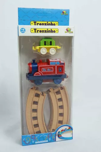 Trem Infantil de Brinquedo Locomotiva Expressa Com Trilhos Art Brink - Vou  Comprar