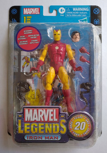 Hasbro Marvel Legends Iron Man Retro 20 Aniversario Vintage