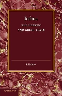 Libro Joshua : The Hebrew And Greek Texts - S. Holmes