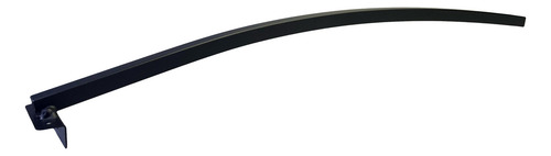 Suporte Braço Para Refletor Led Fachada Base L Curvado 60cm Cor Preto