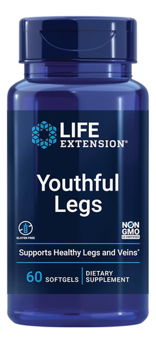 Youthful Legs Apoyo De Las Venas 60 Capsulas Lifeextension