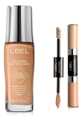 Pack Base De Maquillaje Solutions Pro Hialuron De Lbel Caramel