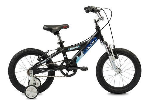 Bicicleta infantil Olmo Reaktor R16 frenos v-brakes color negro con ruedas de entrenamiento  