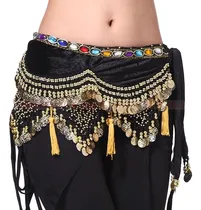 Comprar Caderin Bellydance Danza Arabe Mujer. Terciopelo Con Monedas