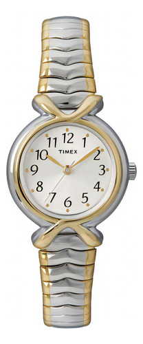 Reloj Mujer Timex T21854 Cuarzo Pulso Bicolor En Acero
