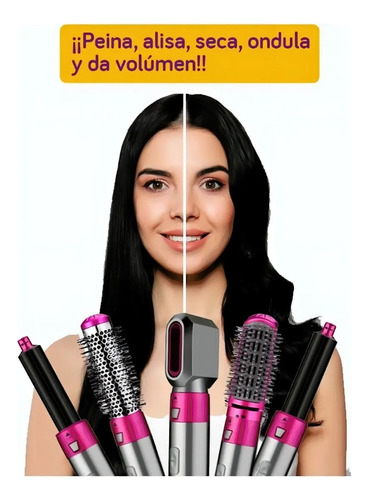 Cepillo Secador Ondulador Hot Air Styler 5 En 1 Alisador