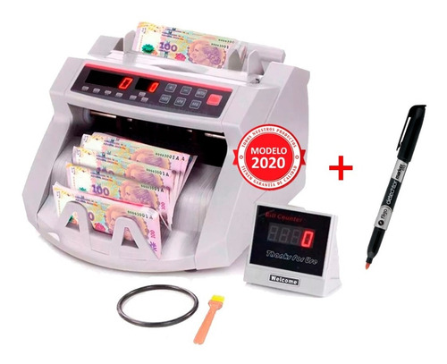 Contadora De Billetes Máquina Detector Falsos + Lapiz Tester