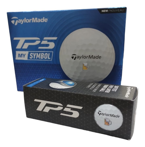 Pelotas Golf Taylormade Tp5 My Symbol Kdg Caja X12 Blancas Color Symbol Cerveza