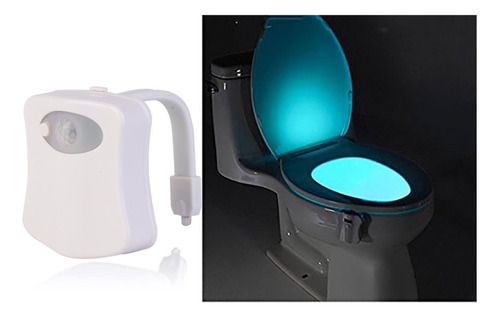 Luz Led Sensor Movimiento El Inodoro Baño Water Multi Color