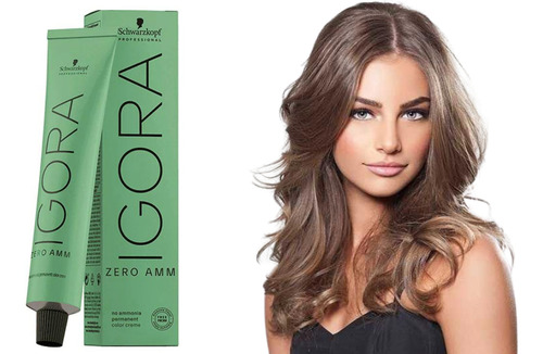 Igora Zero Amoniaco Tono 8-46 Rubio Claro Beige Marrón 60 Ml 8-46 Rubio Avellana