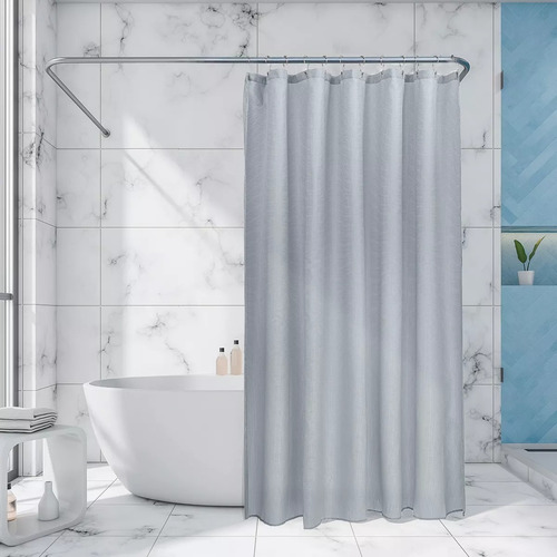 Cortina De Baño De Poliester De 180 X 180 Cm Incluye Ganchos