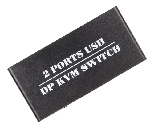 Conmutador Kvm Hd Displayport, 2 Puertos, 4k, 60 Hz, Modo Du