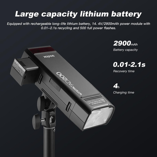 Luz Estroboscópica Flash Speedlite Godox Ad200, 200 W, Ttl,