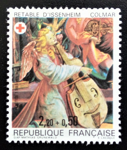 Francia Arte, Sello Yv 2392a Cruz Roja 1985 Mint L15097