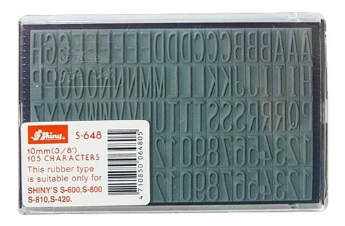Sellos Letras Repuesto Para Imprentilla Shiny S-648 