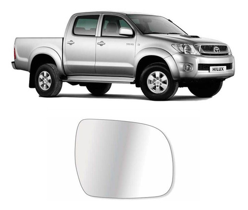 Vidrio De Espejo Hilux 2005a 2015 Sin Base Der.