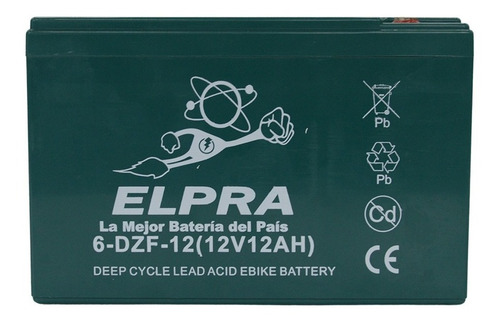 Batería Elpra 12v12a Bici Eléctrica Ebike -financiación