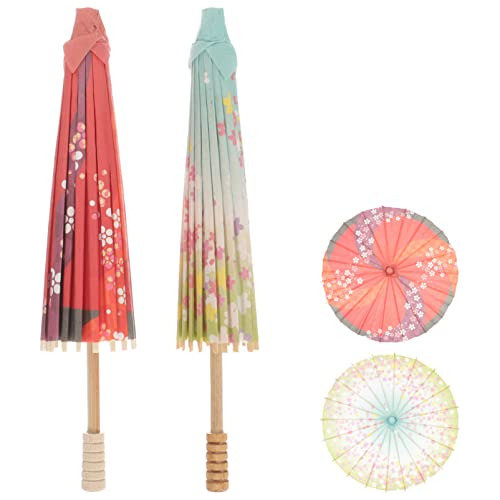 Decoración Vintage 2 Piezas Paraguas Japonés Sombrilla Parag
