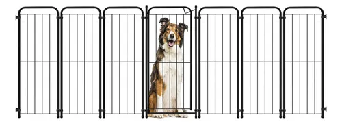 comprar Cercado Grande Cachorro Pet Grade 6 Modulos+portão 260x100cm Cor Preto