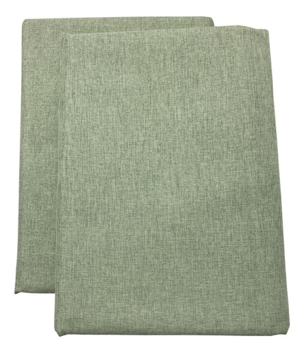 Cortinas Blackout Lino | 2 Paños 210x135 Verde Malva