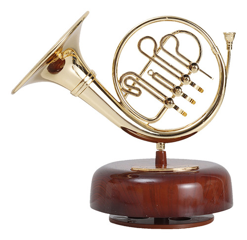 A Musicbox Giratorio Réplica Miniatura De Cuerno Francés