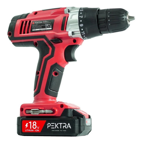 Taladro atornillador inalámbrico de 10mm Pektra PKTCD312 18V + accesorio 220V