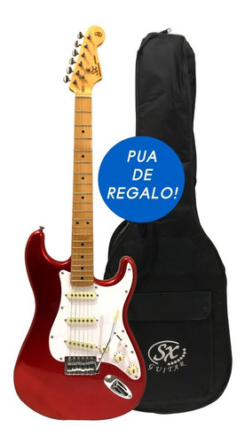 Guitarra Eléctrica Sx Vintage Series Fst-57 Stratocaster De Tilo 2000 Candy Apple Red Brillante Con Diapasón De Arce