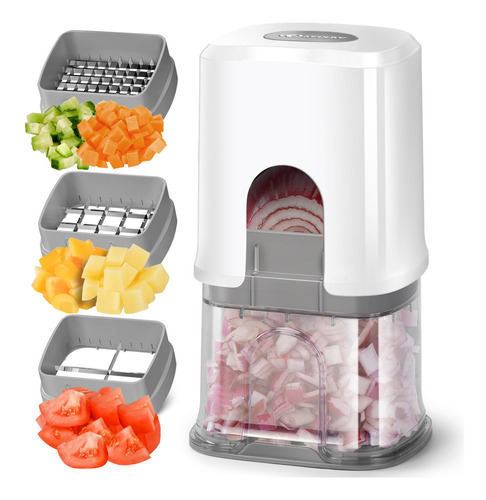 Picador De Verduras Keouke Con 3 Cuchillas Intercambiables Color