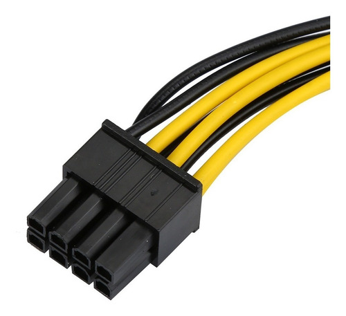 Cabo Conversor De Energia 6 Pinos F Para 8 Pinos M Pci-e