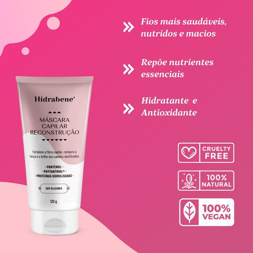 Máscara Capilar De Reconstrução Hidrabene 120g