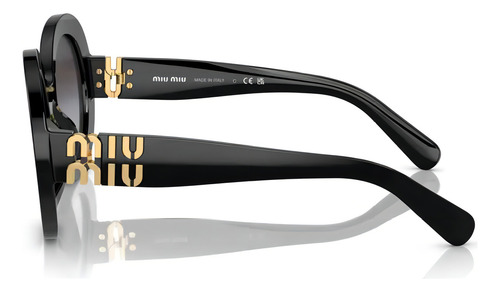 Óculos De Sol Miu Miu Preto 0mu 11ys 1ab5d155 Cor da lente Cinza