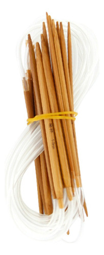 11 Tamaños De 2.0mm-5.0mm 40cm Bambú Circulares Agujas De