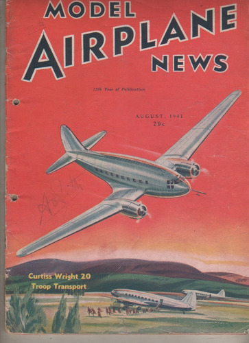Revista * Model Airplane News * Año 1941 - Aeromodelismo
