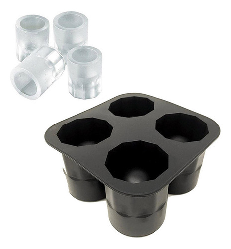 2 Silicona Ice Shot Glass Mold Shot Ice Tray Freeze 4 Shots