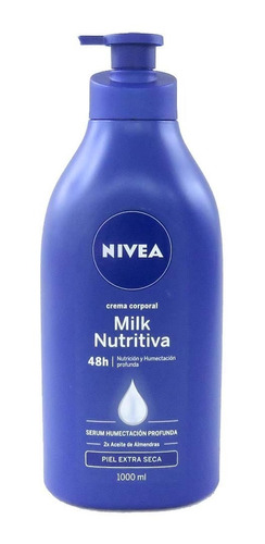 Crema Corporal Nivea Milk Nutritiva Piel Extra Seca 1lt