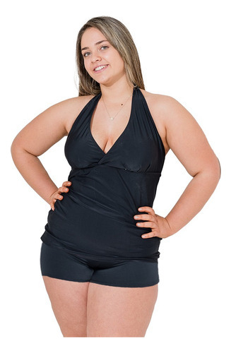 Malla Tankini Marilyn Lisa Escotada Con Short - Agatha 7386