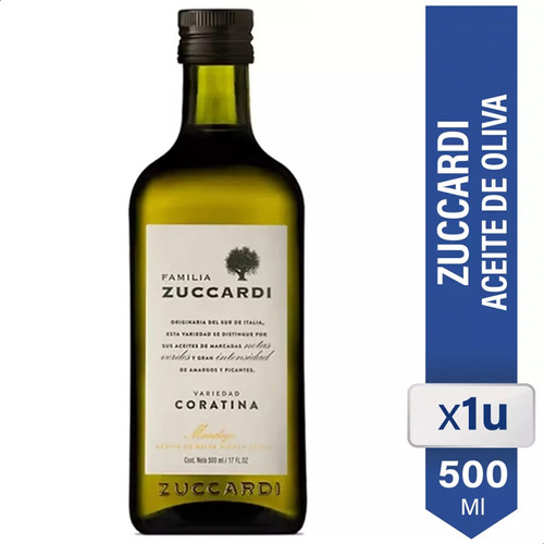 Aceite Oliva Familia Zuccardi Coratina 500ml - Flia Zuccardi