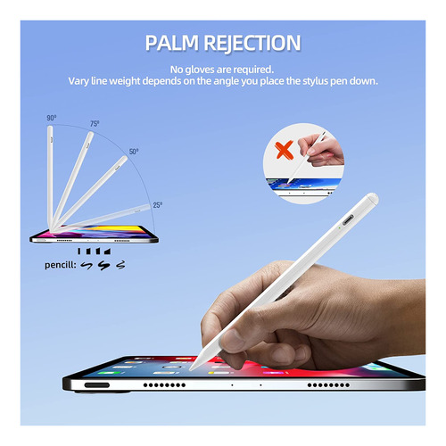 Lápiz Capacitivo Para iPad, Apple Pencil Con Rechazo De Palm
