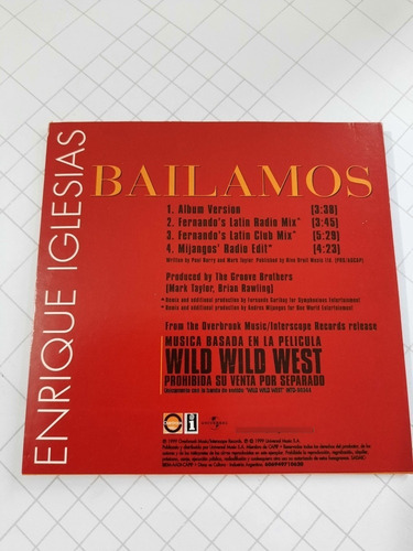 Enrique Iglesias - Bailamos. Maxi Cd