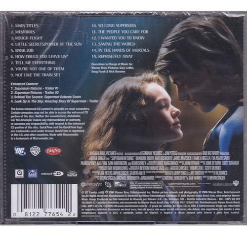 Cd Superman Returns - Trilha Sonora - Original - Lacrado