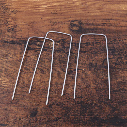 50 Clavos De Fijación De Clavos Galvanizados En Forma De U P