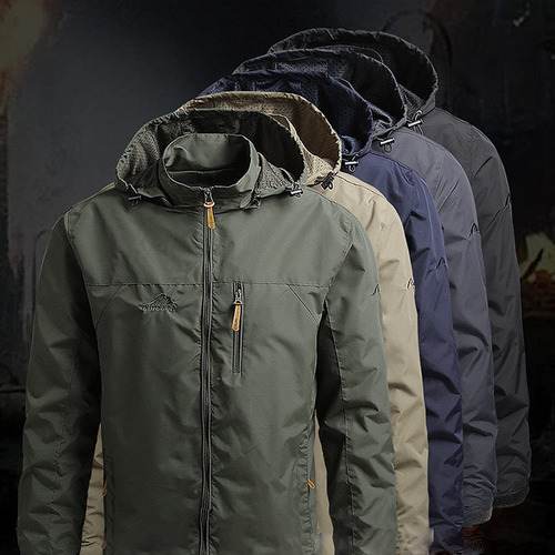 Chamarra Cortavientos Impermeable Para Hombre Con Forro Con