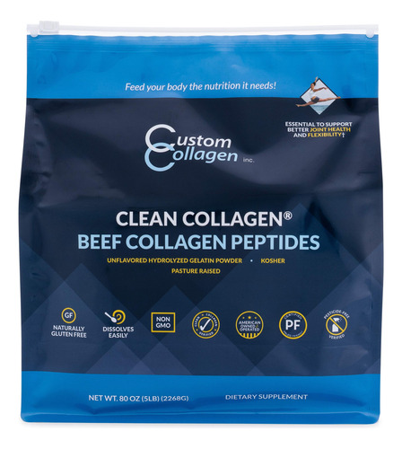 Gelatina Hidrolizada Custom Collagen, Peptidos De Colageno 5