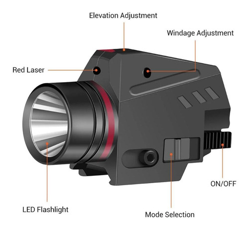Lanterna Tática Com Red Dot Pistola Glock G17 G19 G22 | Parcelamento